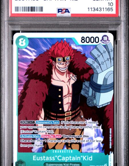 #051 EUSTASS "CAPTAIN" KID PSA 10 PRE-ERRATA
