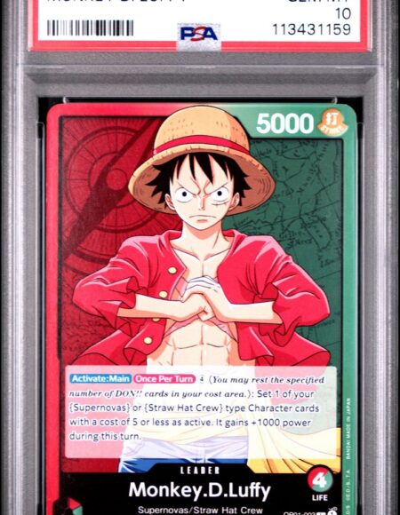 #003 MONKEY D. LUFFY PSA 10 PRE-ERRATA